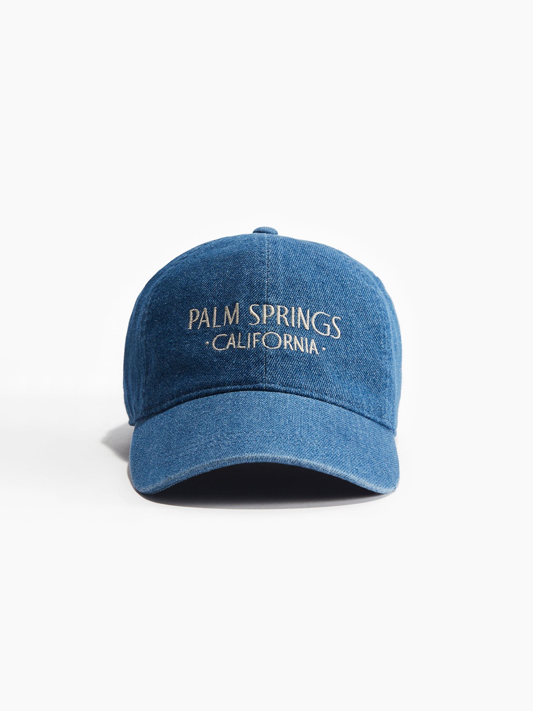 

H&M Embroidered Denim Cap, Blue