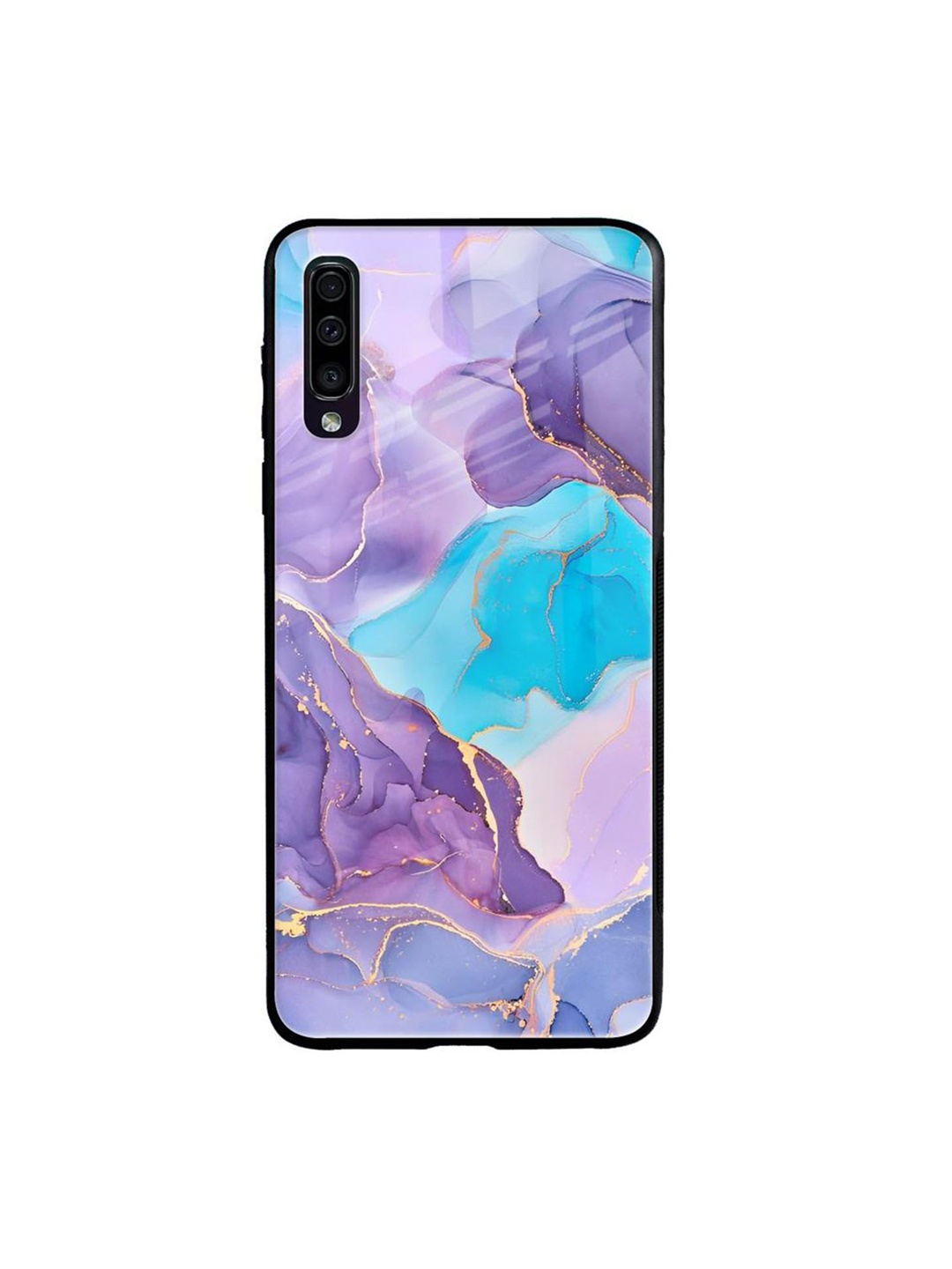 

QRIOH Abstract Printed Samsung Galaxy A70 Back Case Mobile Accessories, Purple