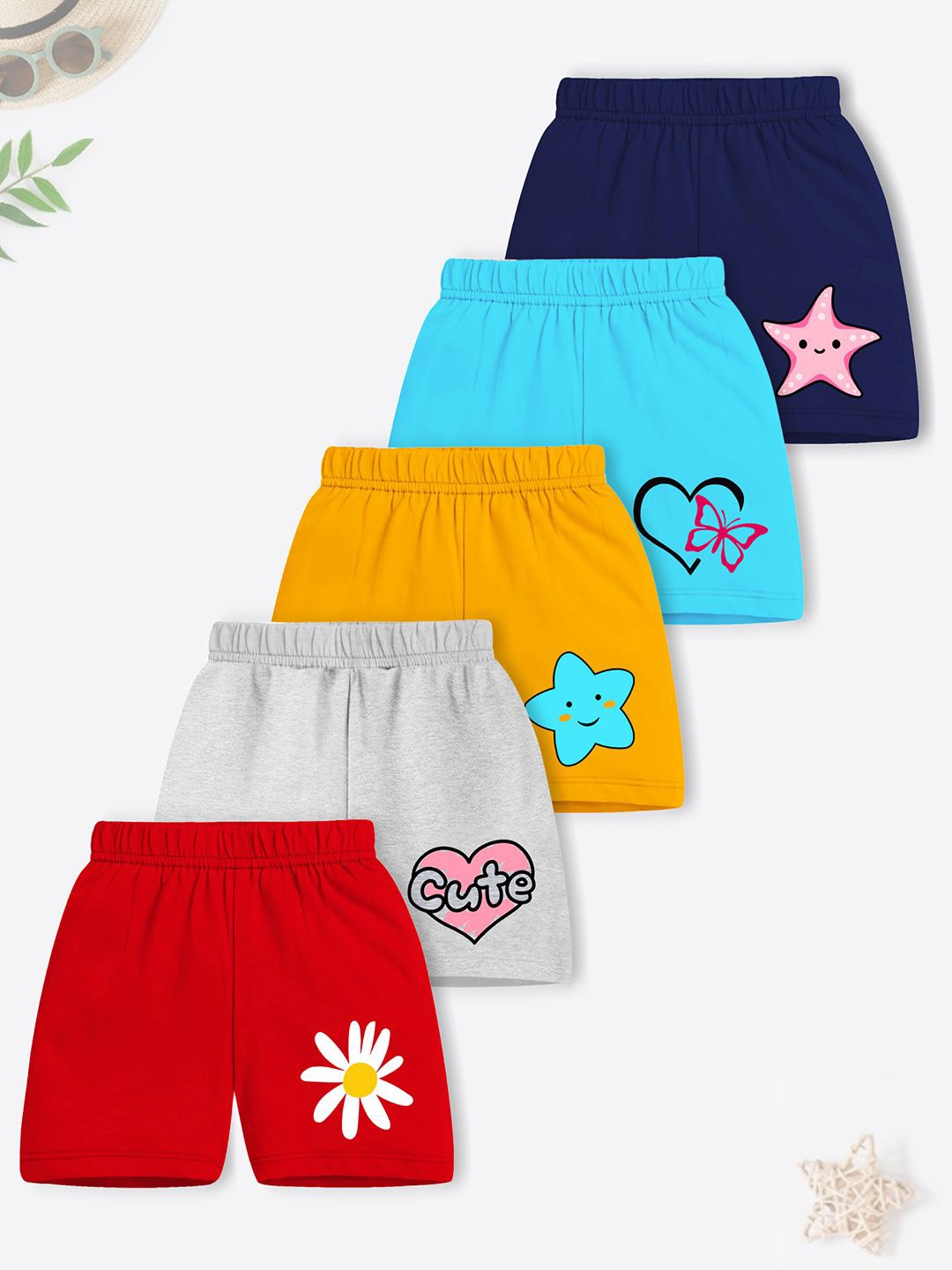 

YK X Trampoline Girls Printed Shorts, Red