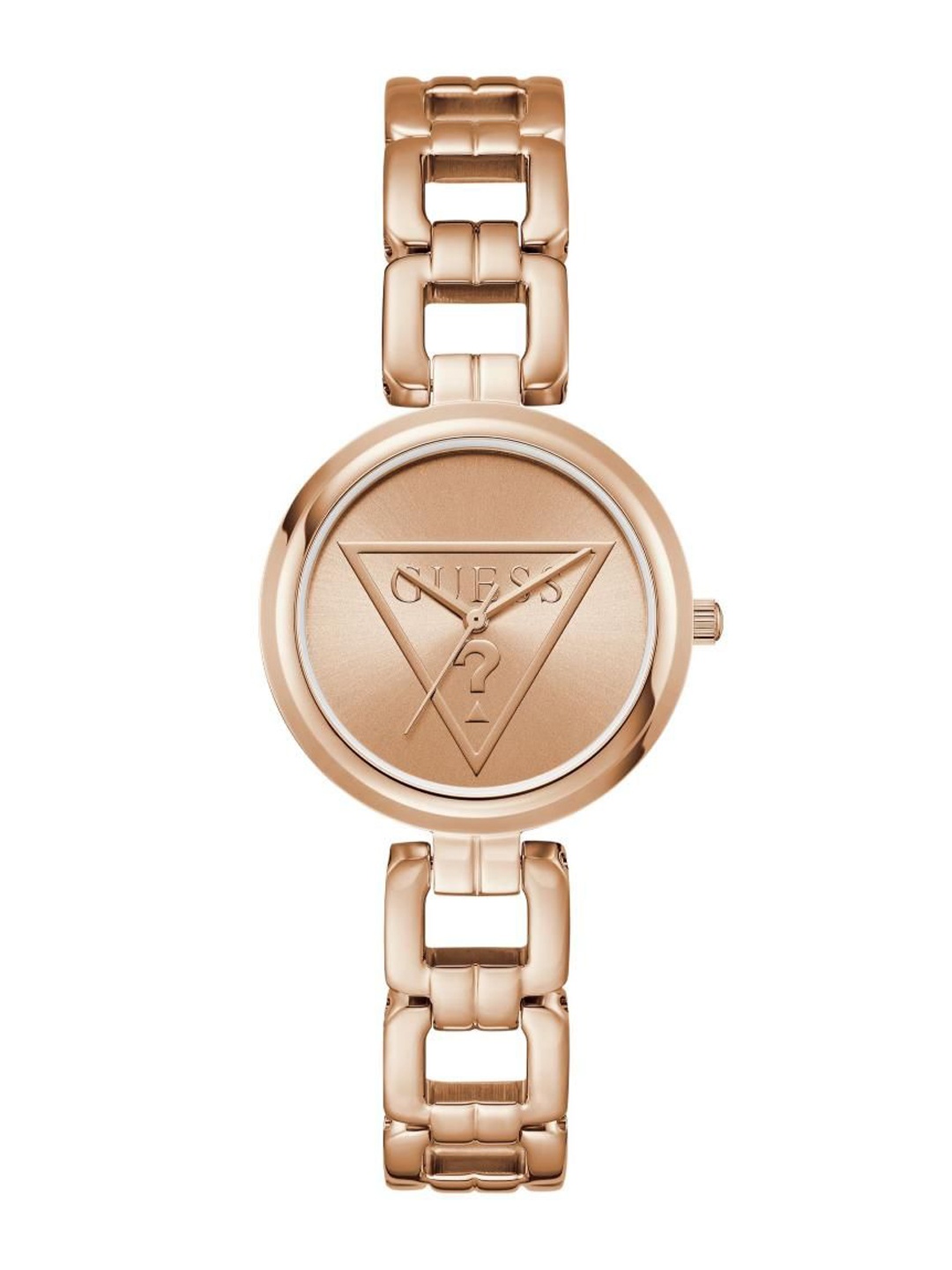 

GUESS Women Brass Dial & Stainless Steel Bracelet Style Straps Analogue Watch U1438L3M, Rose gold