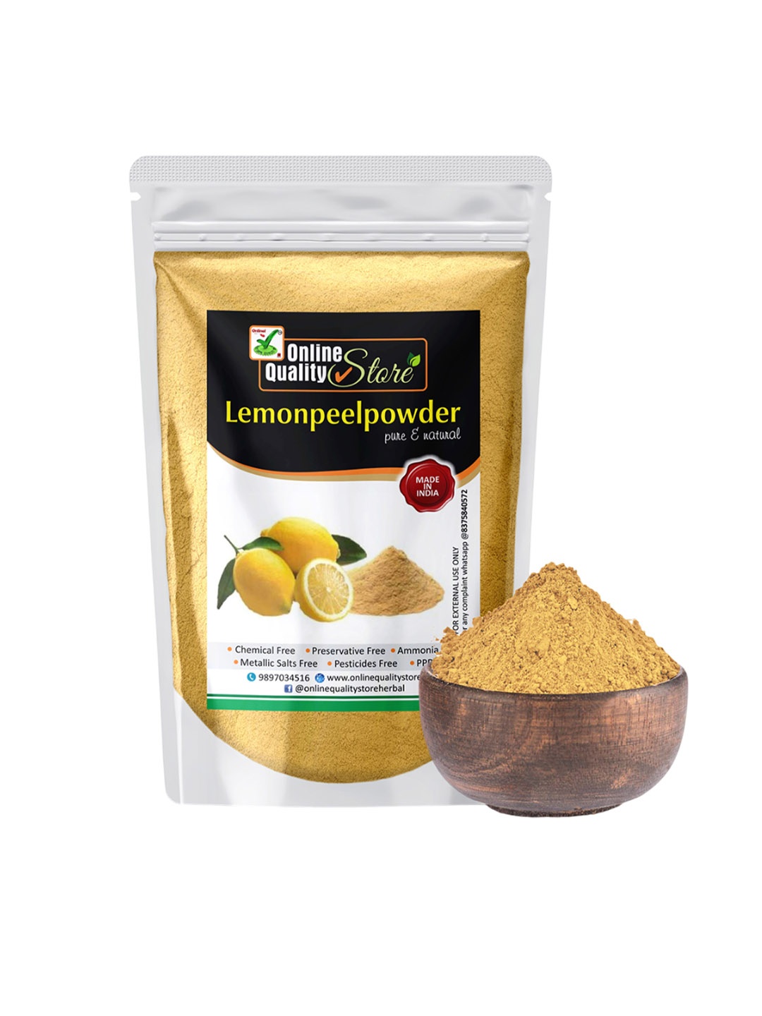 

Online Quality Store Lemon Powder For Acne or Blemishes- 100 g, Yellow