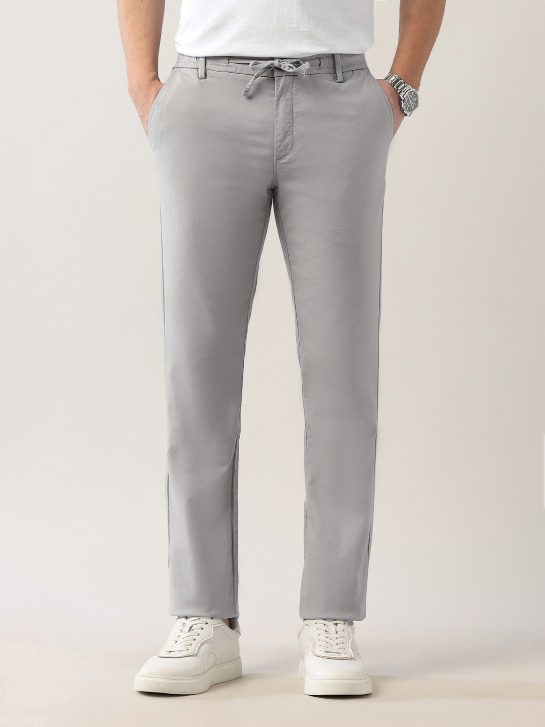 

Arrow Sport Men Classic Chinos Trousers, Grey