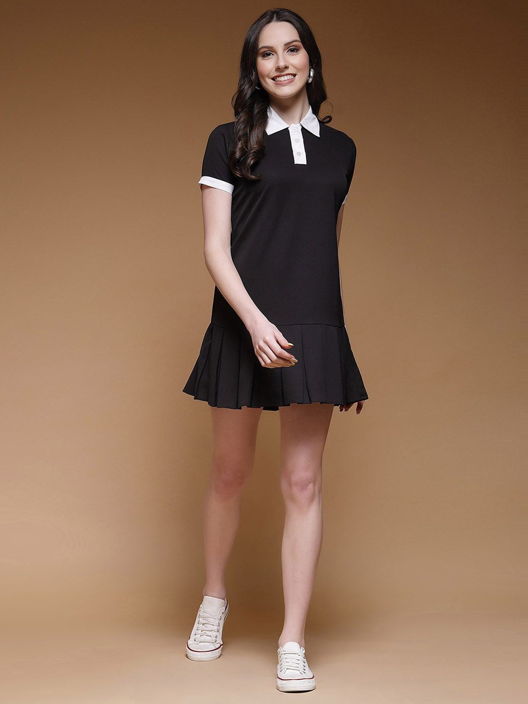 

Moda Rapido Dyed Fit & Flare Mini Dress, Black
