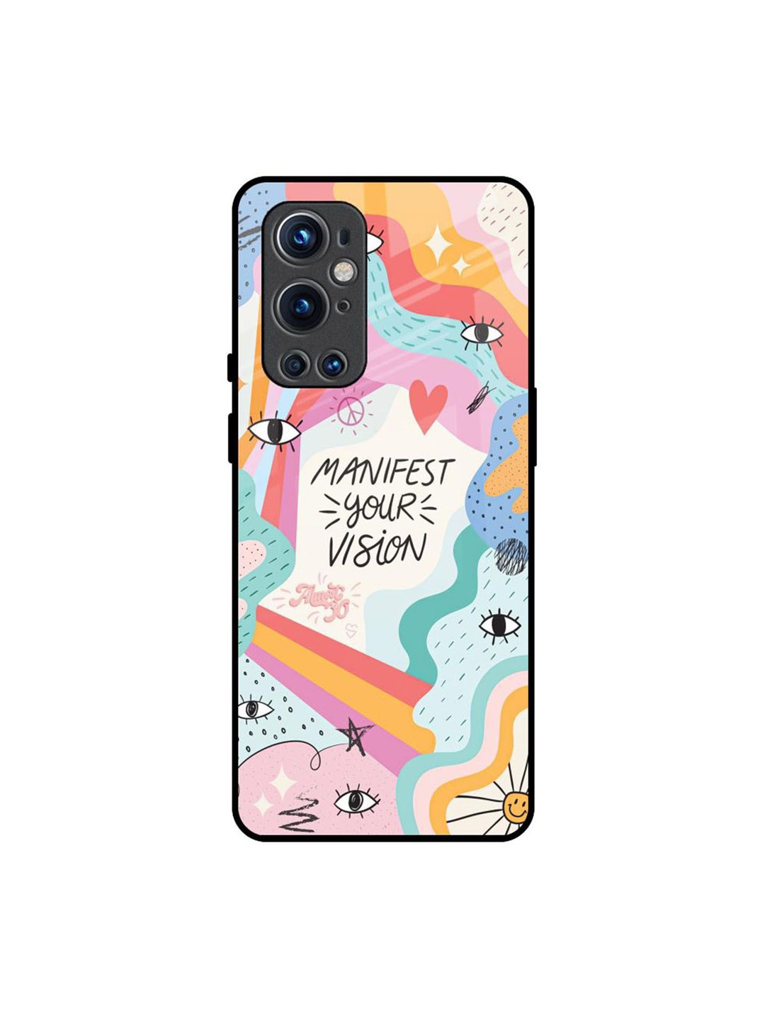 

QRIOH Quirky Printed OnePlus 9 pro Back Case Mobile Accessories, White