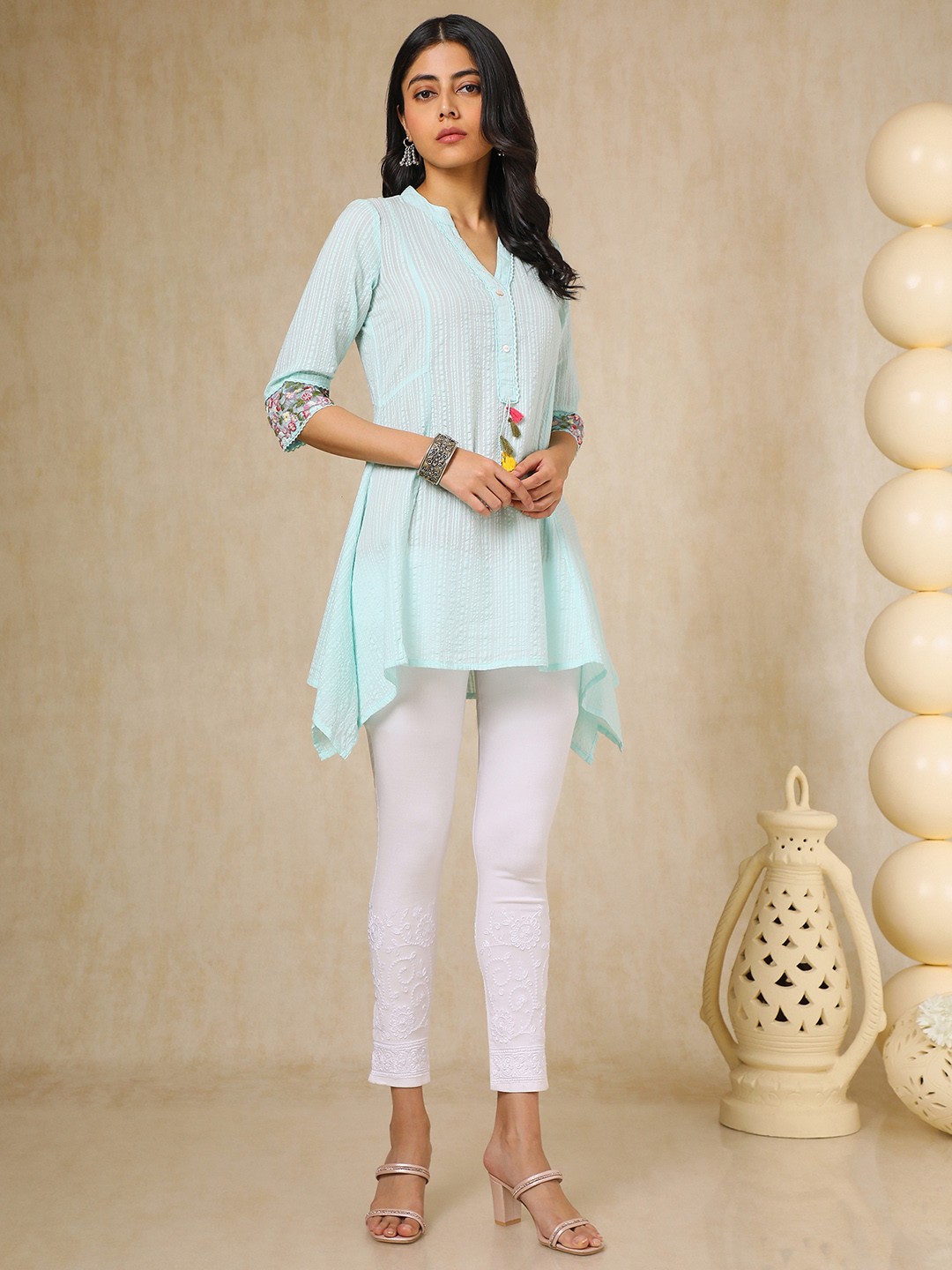 

Soch Women Embroidered Trousers, White