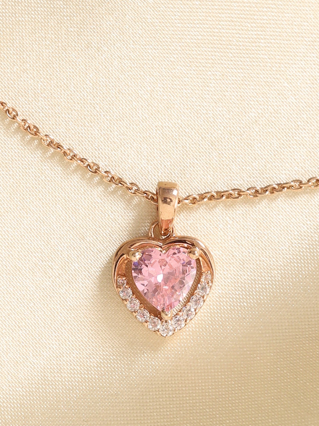 

KIORAH Rose Gold-Plated Contemporary Pendants With Chains