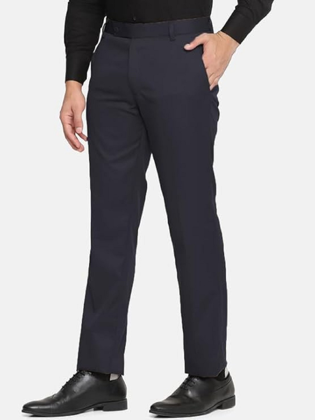 

Haul Chic Men Smart Slim Fit Trousers, Blue