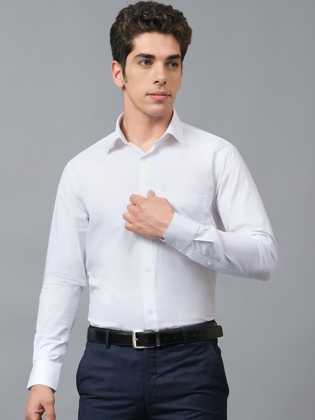 

Cantabil Men Original Slim Fit Opaque Formal Shirt, White