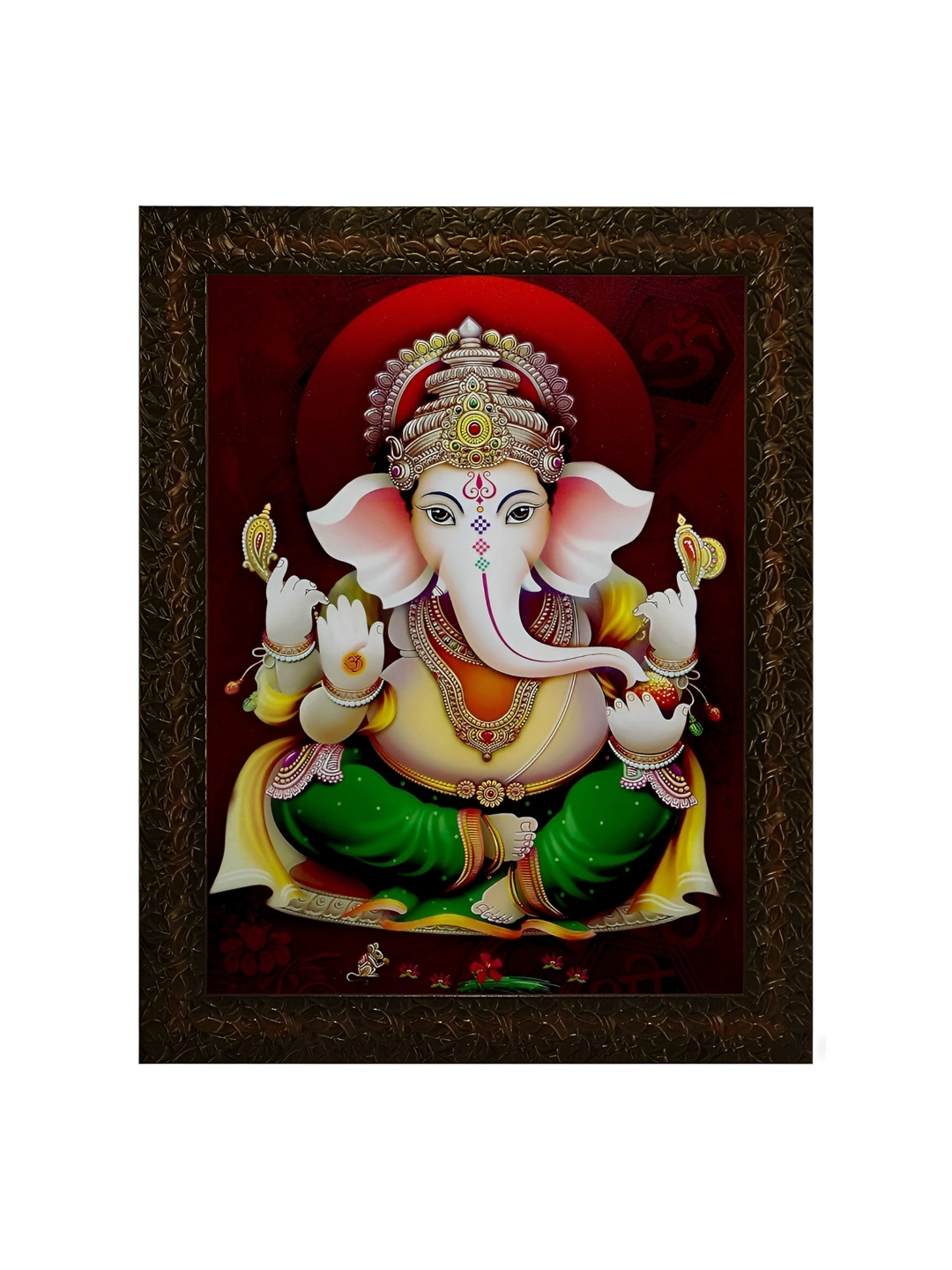 

Indianara Pink & Green 1 Piece Canvas Religious Wall Paintings