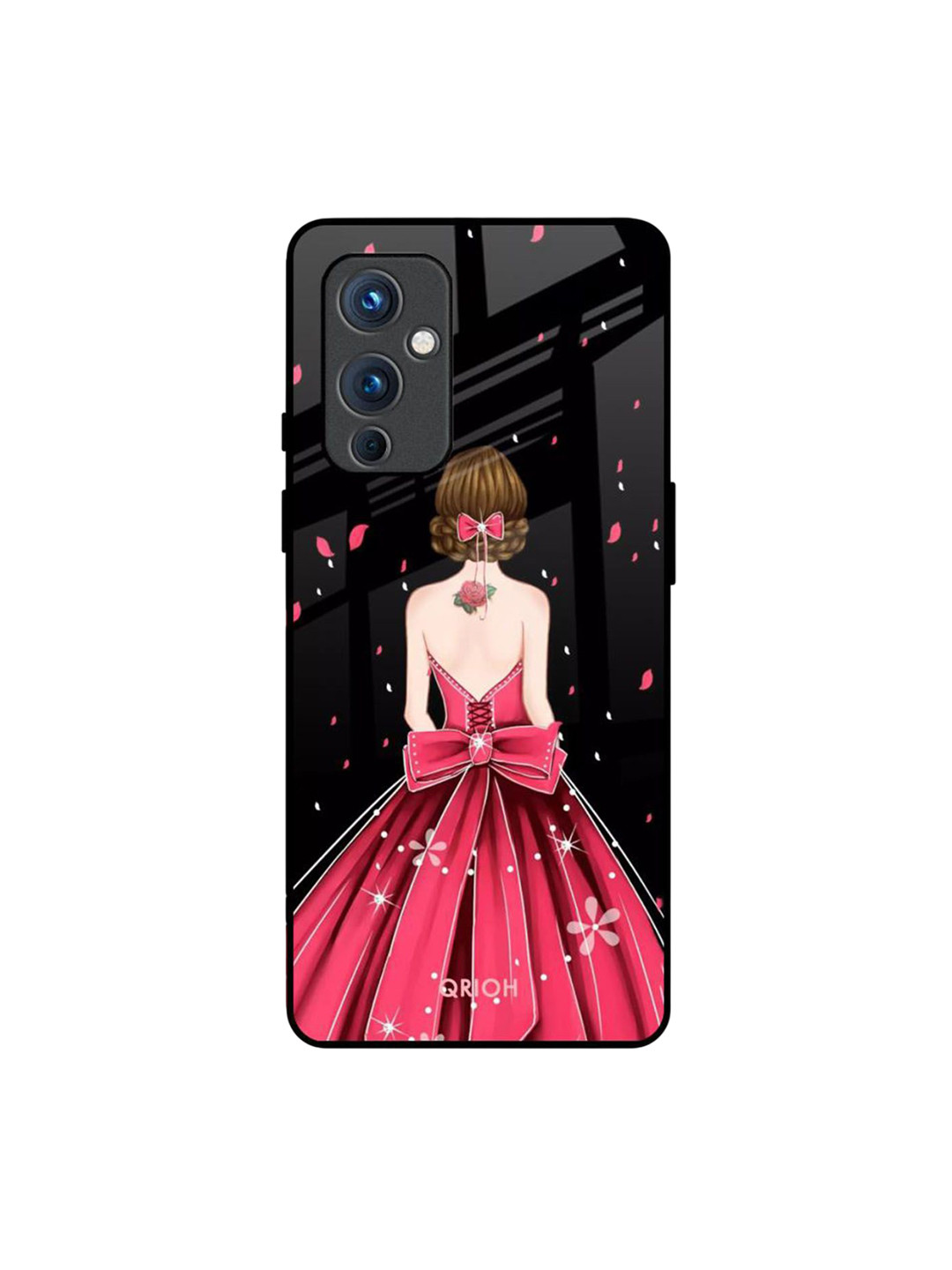 

QRIOH Quirky Printed OnePlus 9 Back Case Mobile Accessories, Black