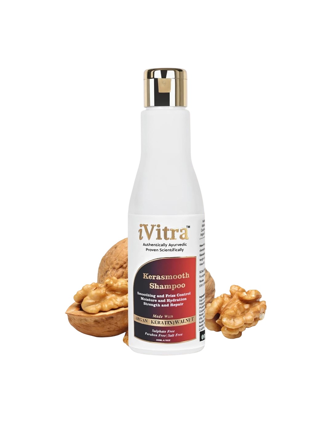 

iVitra Men Keratin Shampoo For Reduces Breakage- 200 ml, White