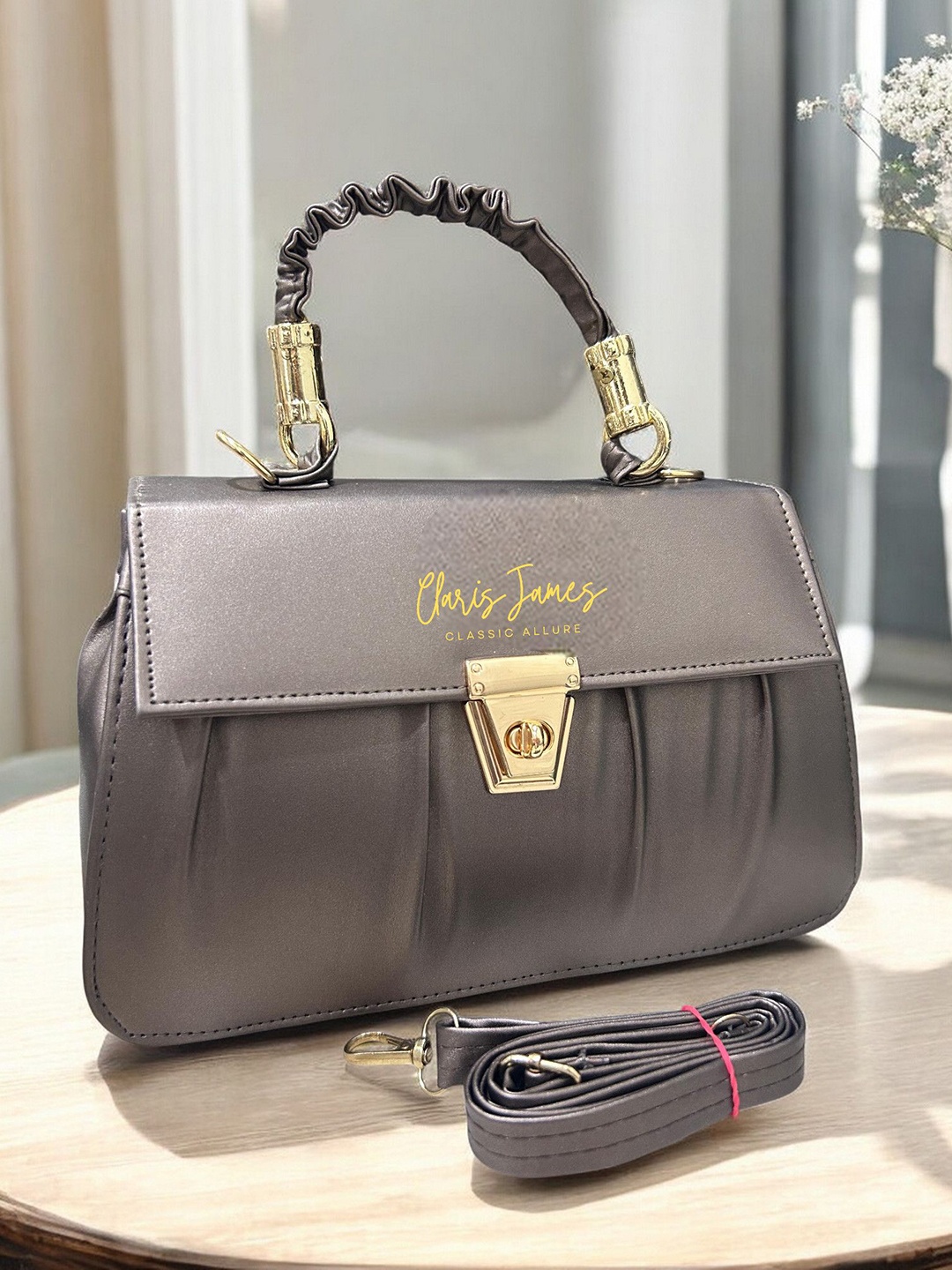

CLARIS JAMES PU Sling Bag, Metallic