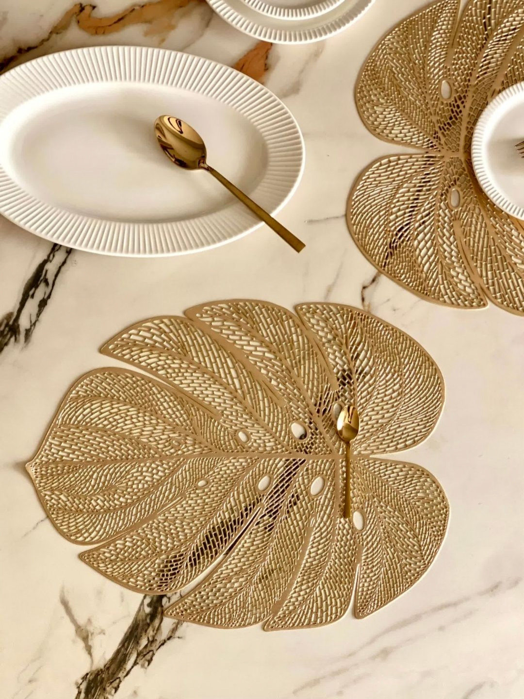 

Mason Home Tropical Gold-Toned 6 Pieces Textured Table Placemats