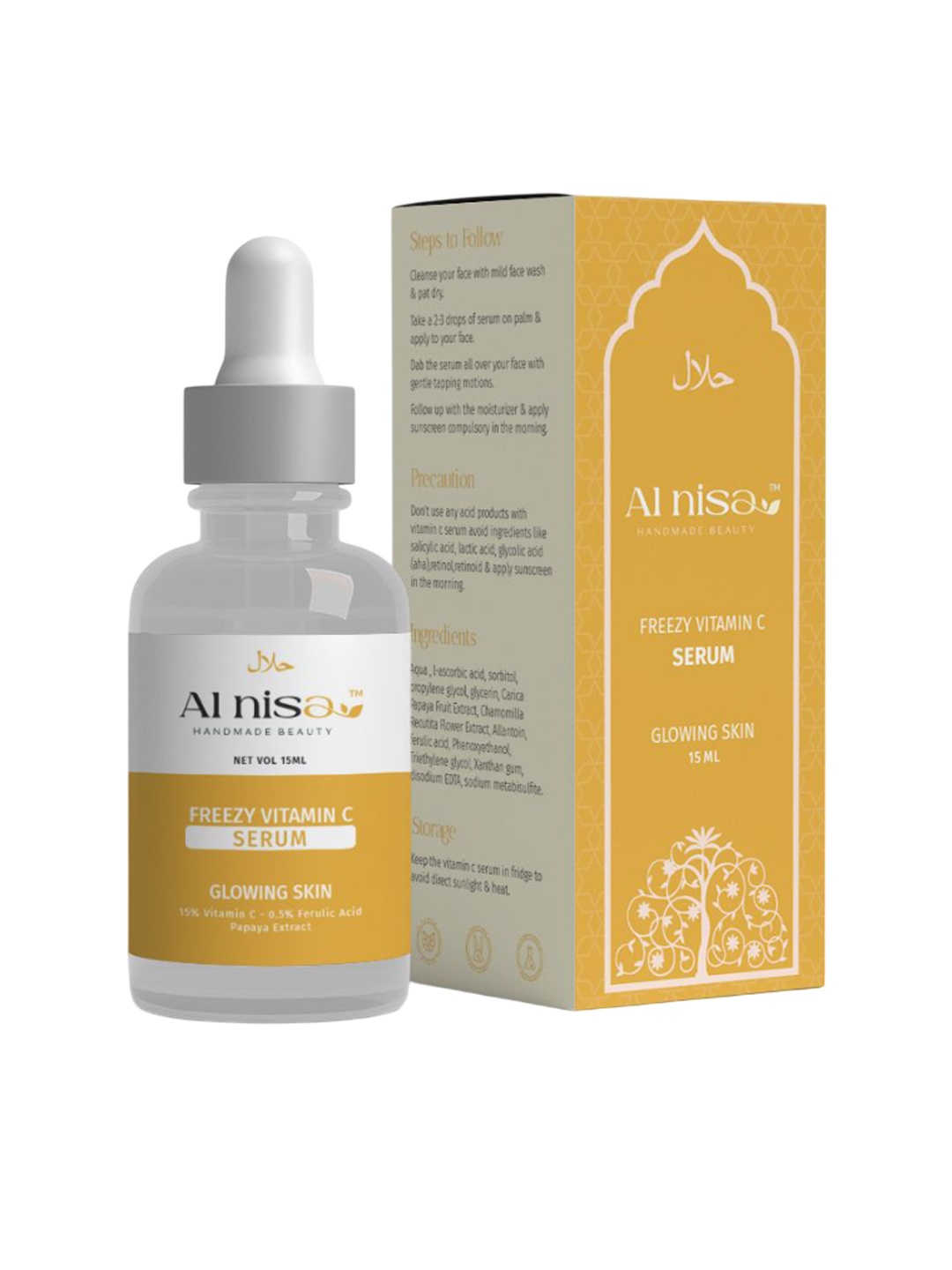 

Al Nisa Freezy Vitamin C Serum For Glowing Skin- 15 ml, Yellow