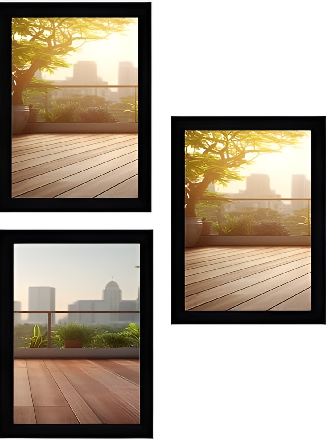 

Indianara Grey & Black 5 Piece Wood Other Wall Paintings
