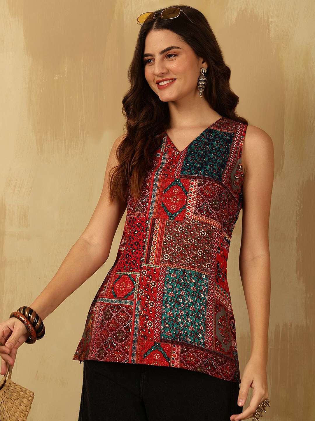 

Anouk Rustic Floral Print Top, Multi