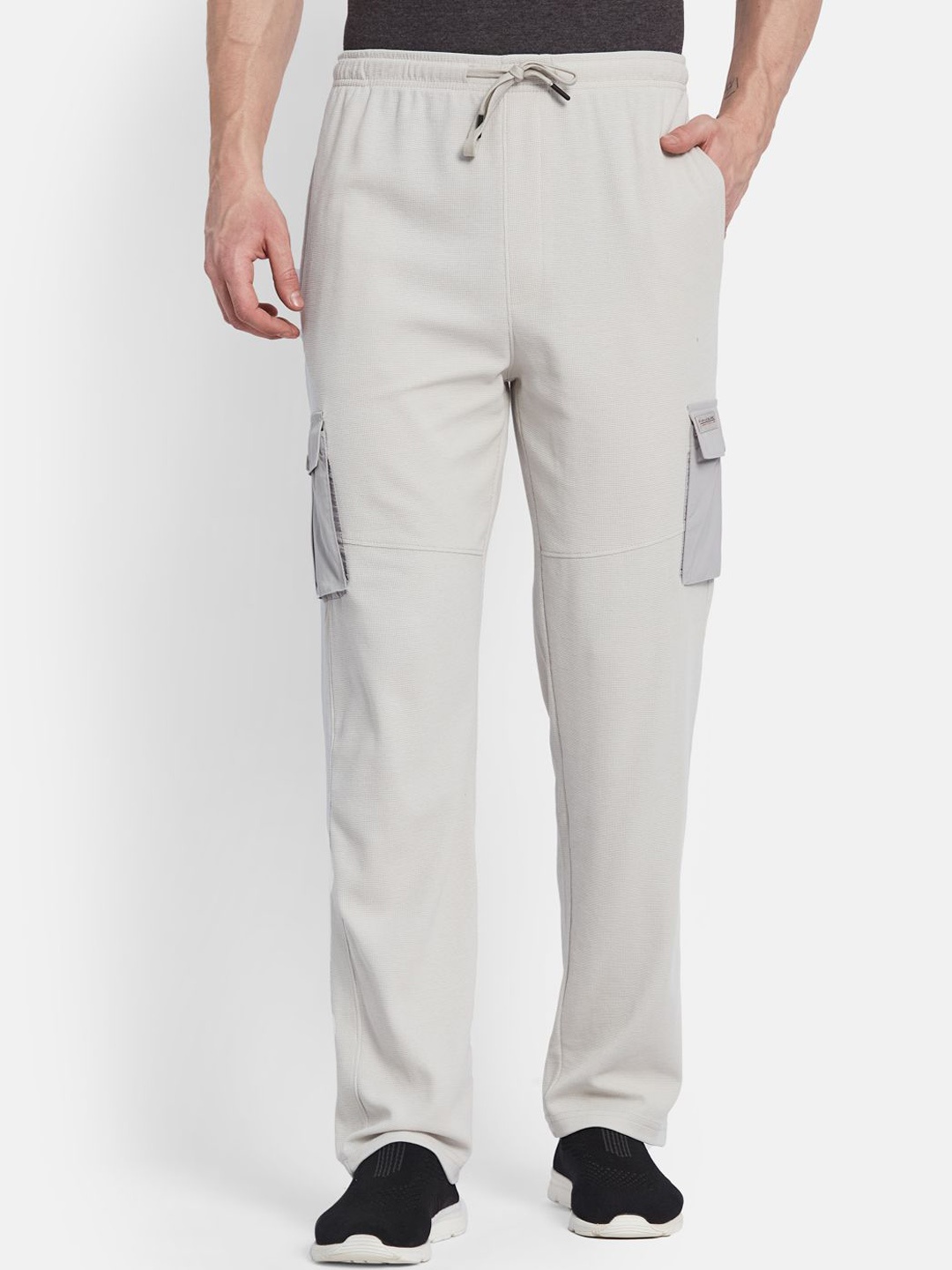 

Octave Men Cotton Cargo Track Pant, Grey