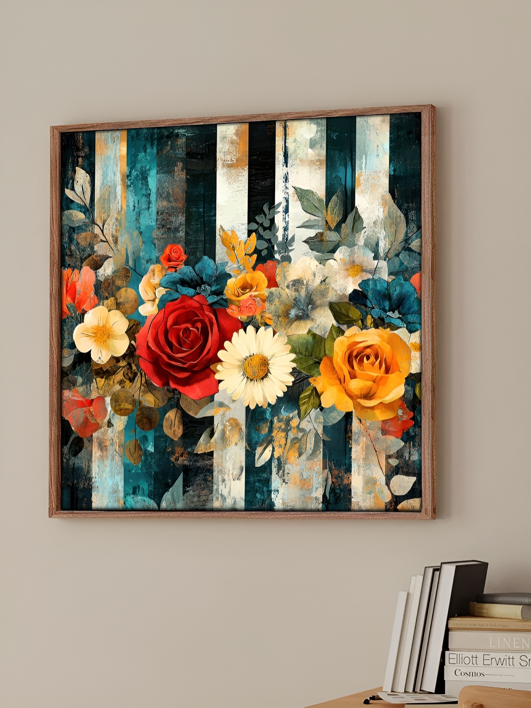 

Myntra Elegant Homes Red & White Floral and Botanical Printed Canvas Wall Art