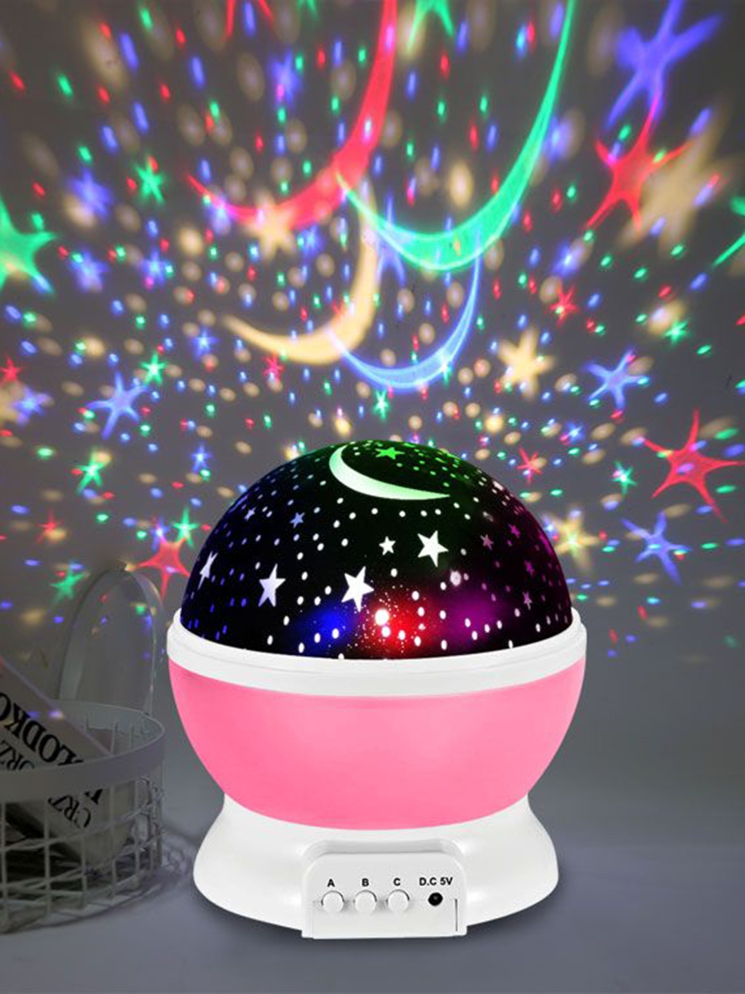 

ADKD Pink 360 Degree Moon Night Light Lamp