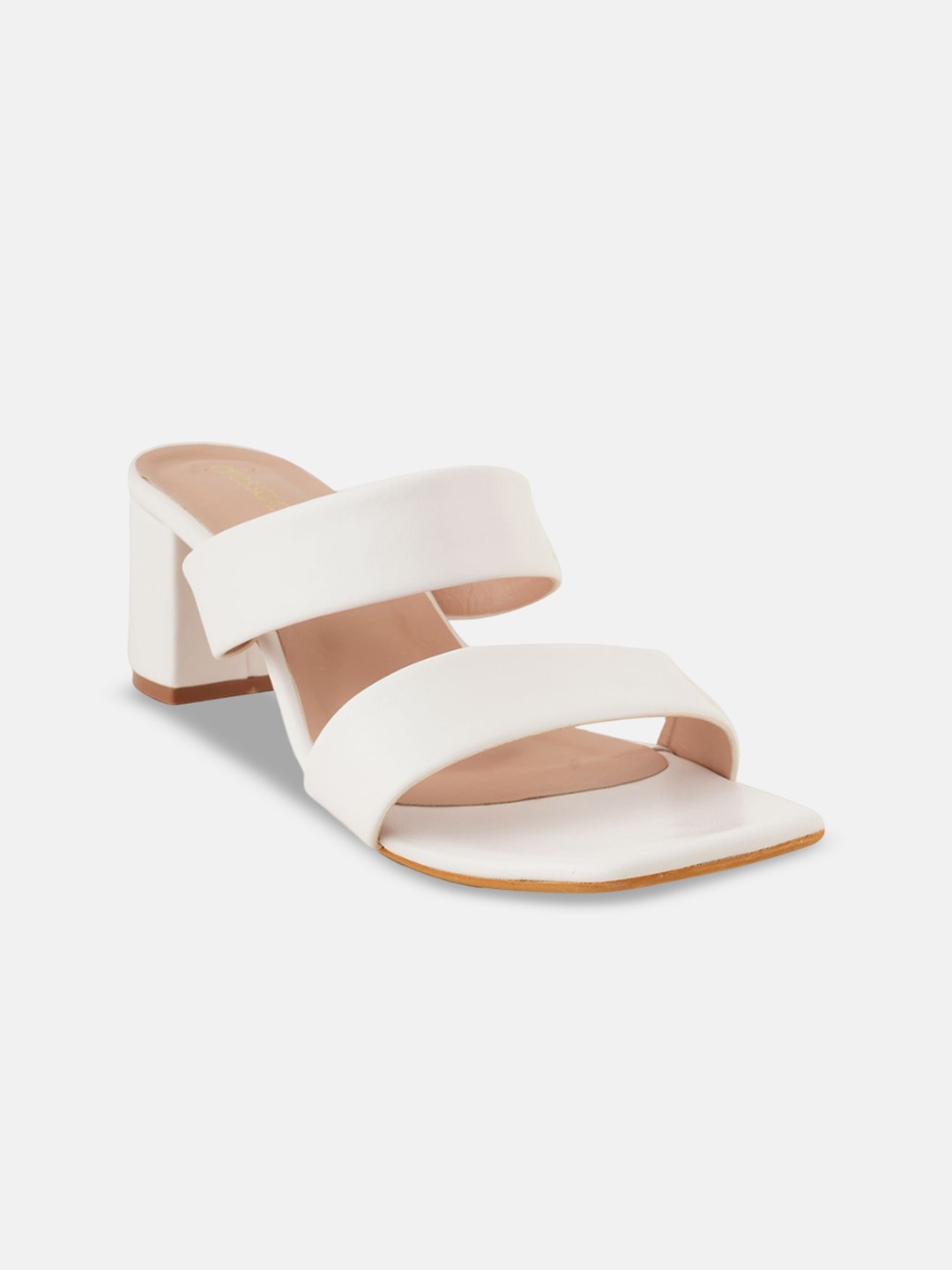 

DressBerry Block Sandals, White