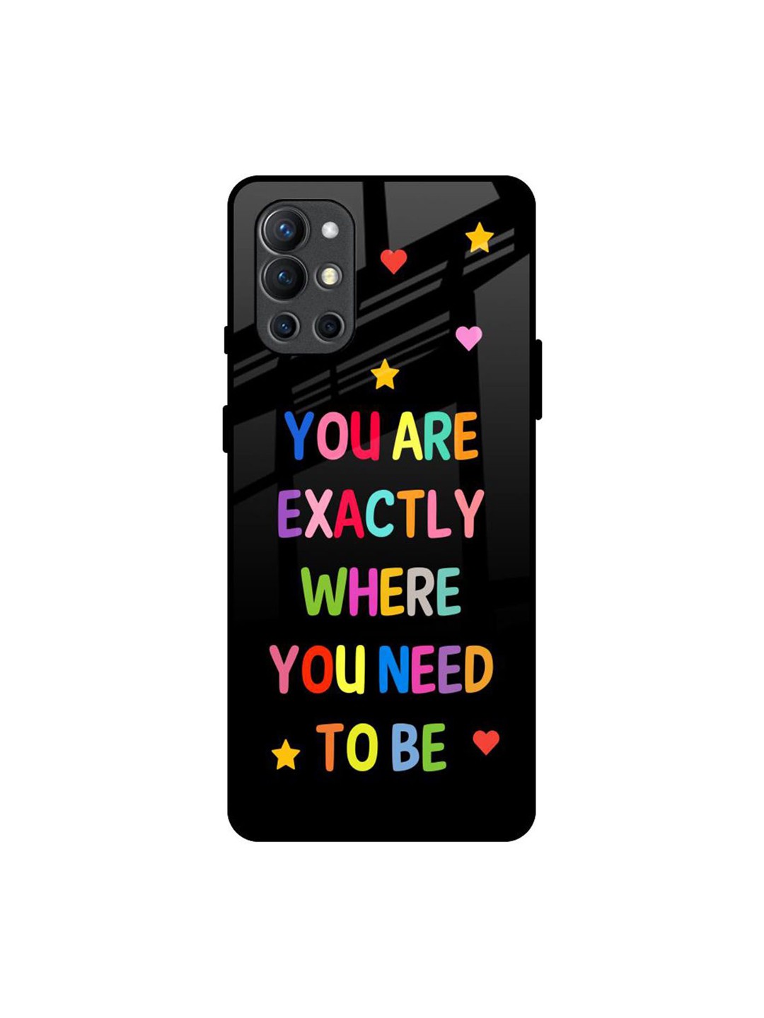 

QRIOH Typography Printed OnePlus 9R Back Case Mobile Accessories, Black