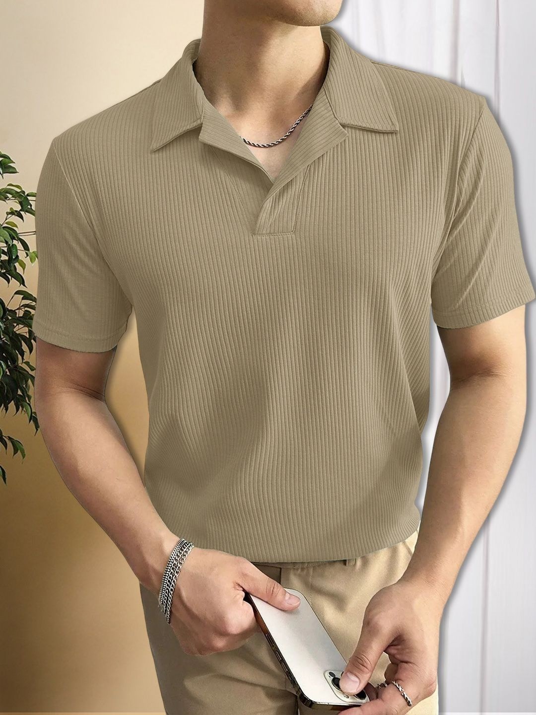 

Moda Rapido Men T-shirt, Beige