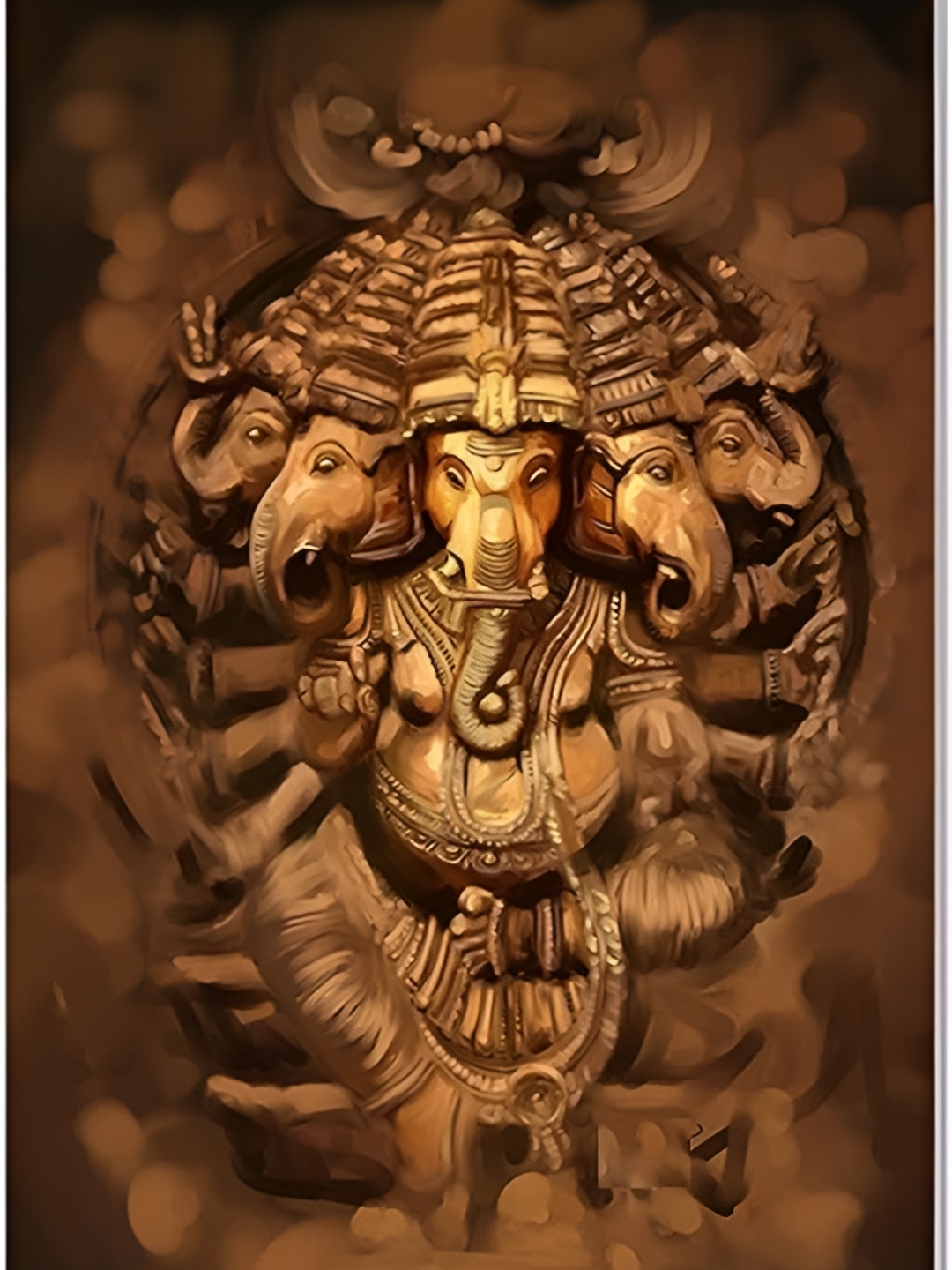 

Indianara Beige 1 Piece Wood Religious Wall Photographs