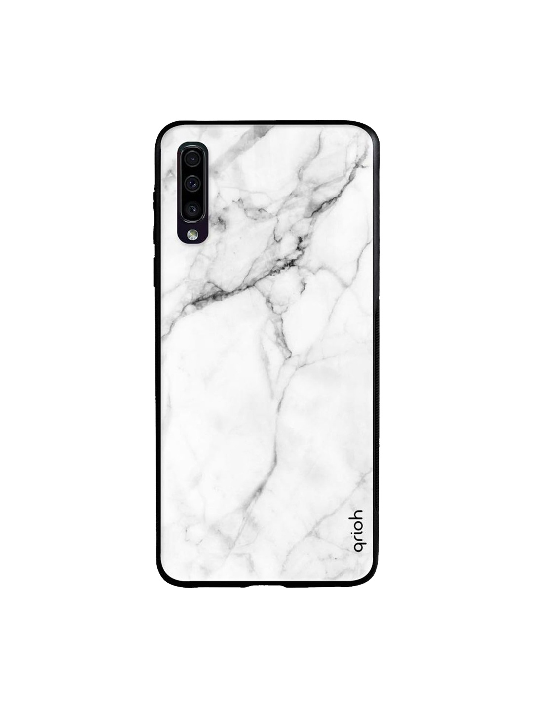 

QRIOH Abstract Printed Samsung Galaxy A70 Back Case Mobile Accessories, White