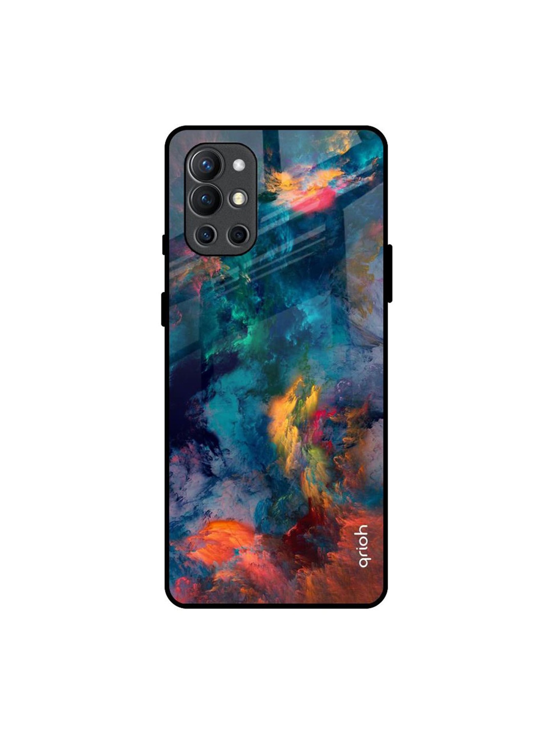 

QRIOH Abstract Printed OnePlus 9R Back Case Mobile Accessories, Blue