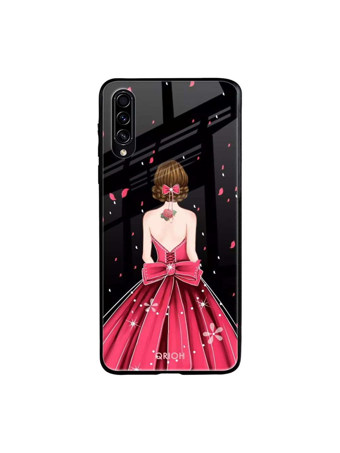 

QRIOH Quirky Printed Samsung Galaxy A70S Back Case Mobile Accessories, Black
