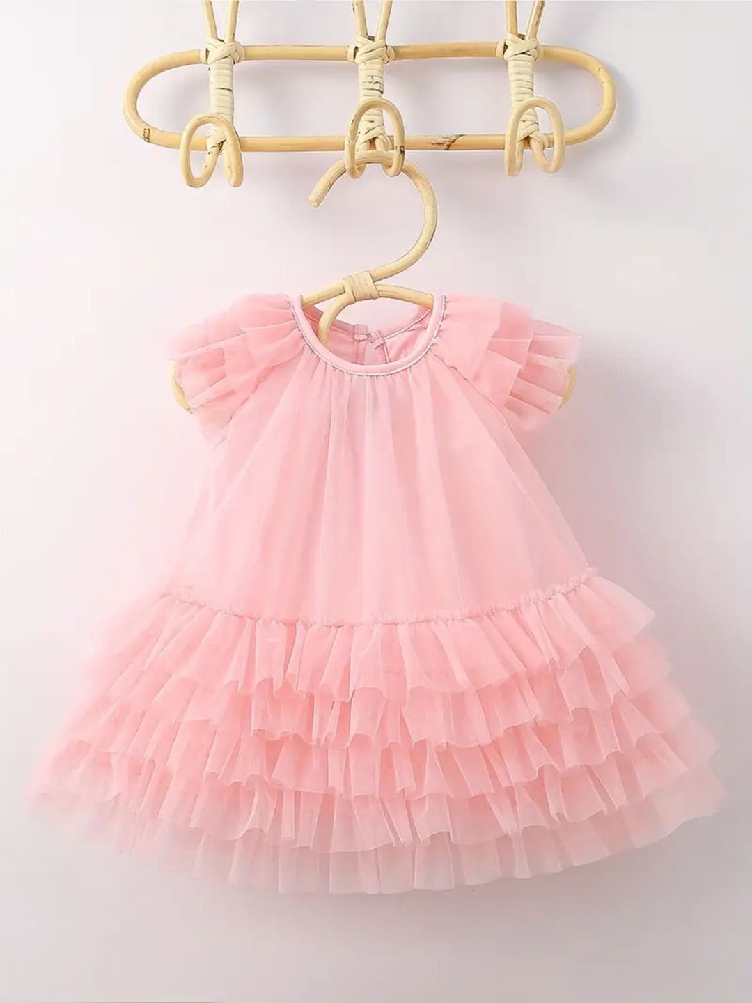 

BAESD Net Fit & Flare Dress, Peach