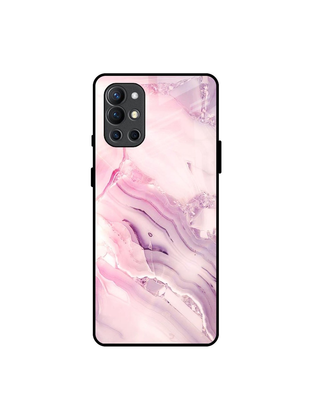 

QRIOH Abstract Printed OnePlus 9R Back Case Mobile Accessories, Pink