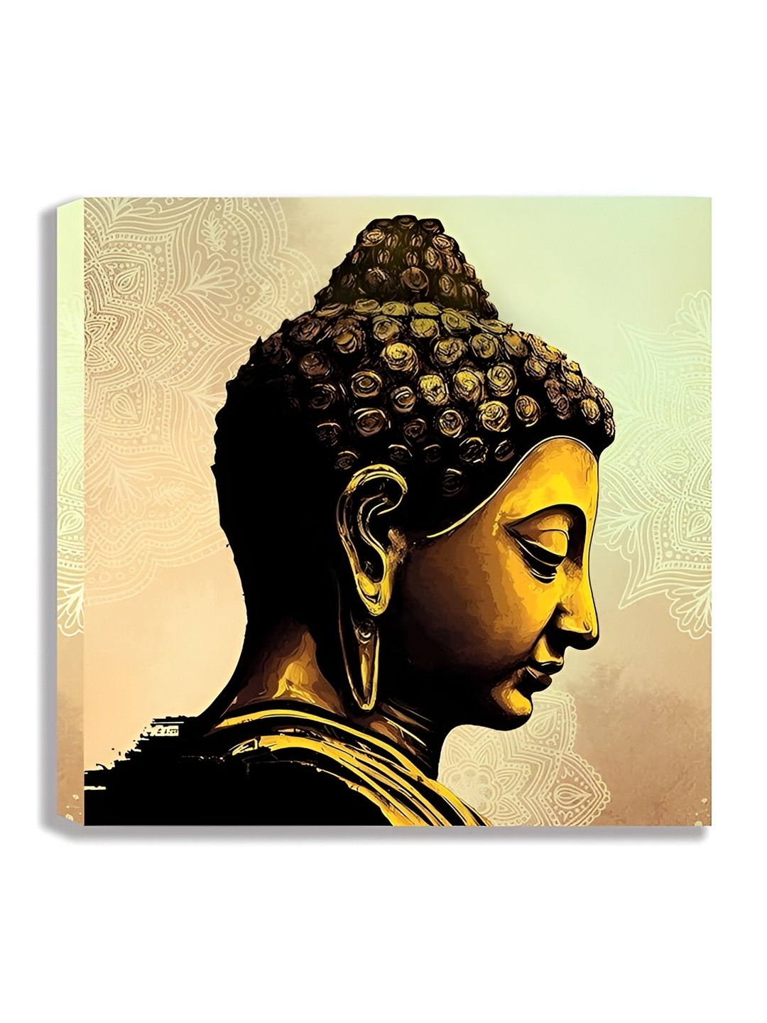 

Indianara Green & Gold-Toned 1 Piece Canvas Religious Wall Paintings