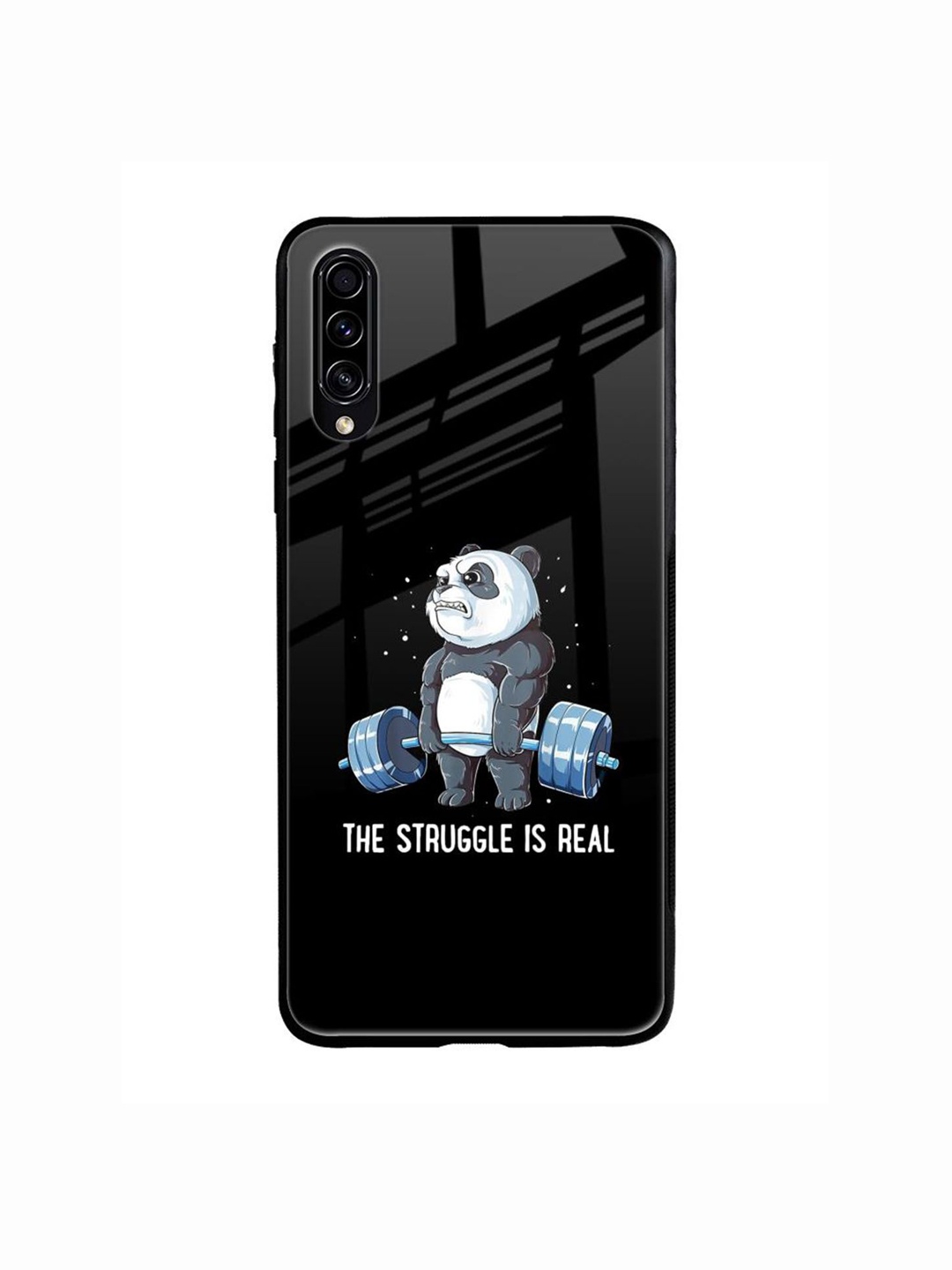 

QRIOH Quirky Printed Samsung Galaxy A70S Back Case Mobile Accessories, Black