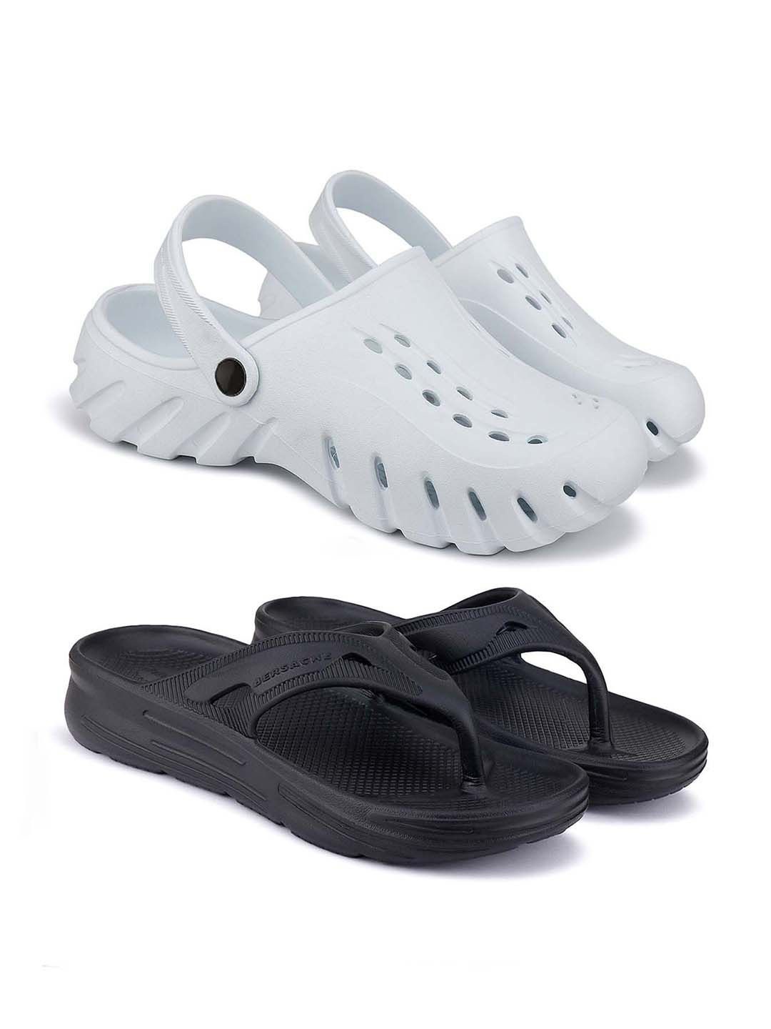 

BERSACHE Men Clogs, Off white