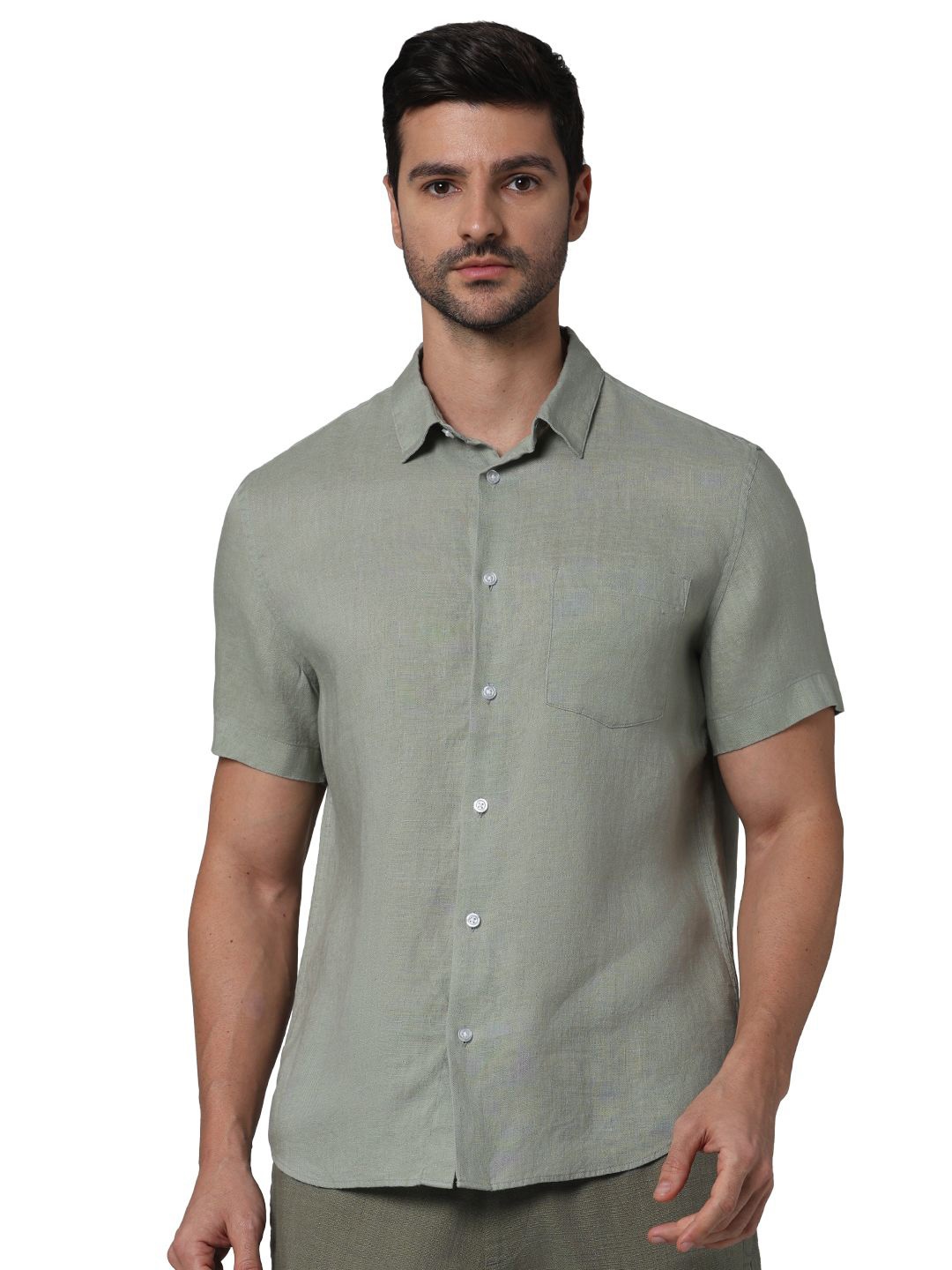 

Celio Men Classic Opaque Casual Shirt, Olive