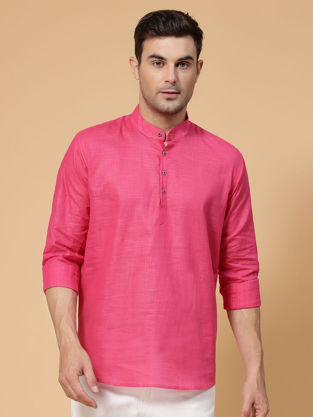 

Metronaut Men Opaque Casual Shirt, Pink