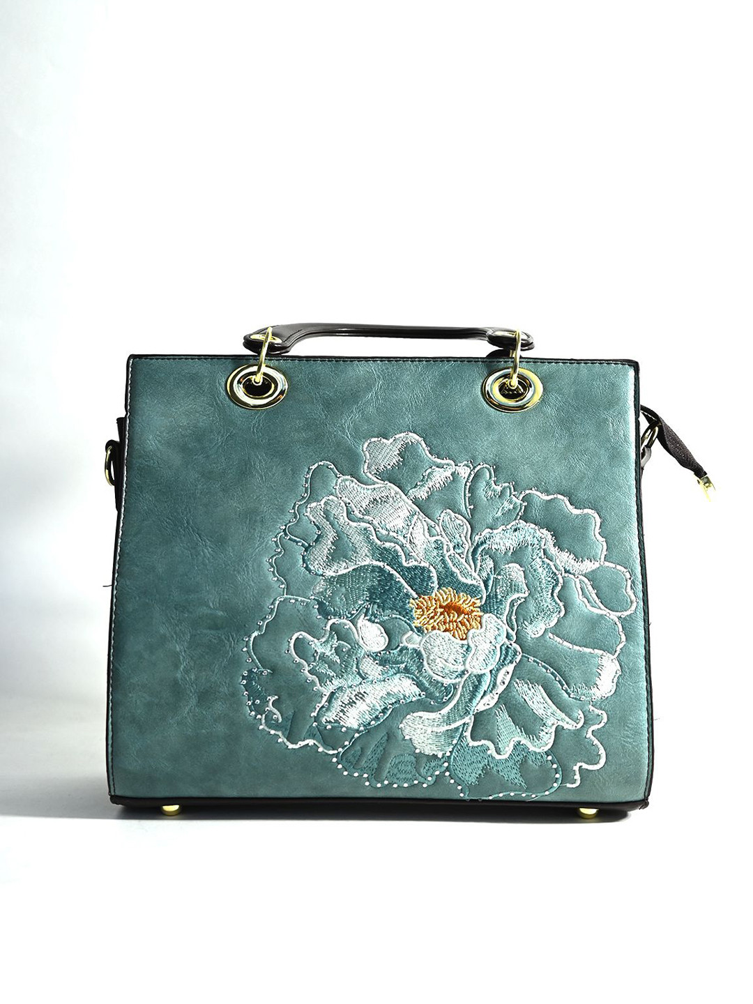 

ODETTE PU Oversized Shopper Handheld Bag, Teal