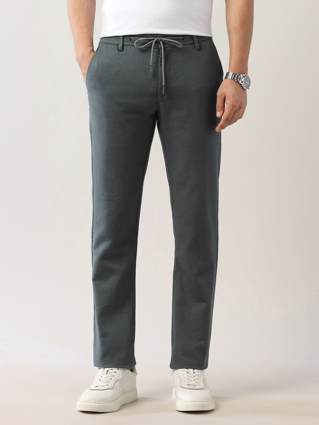 

Arrow Sport Men Classic Trousers, Green