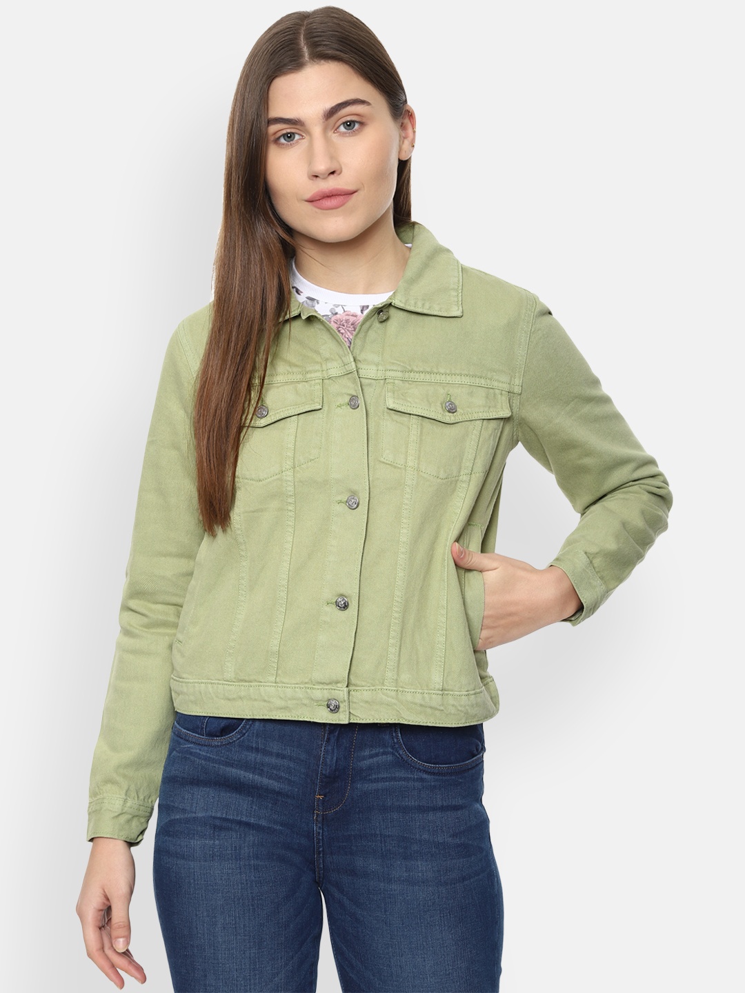 

Van Heusen Woman Women Open Front Jacket, Green