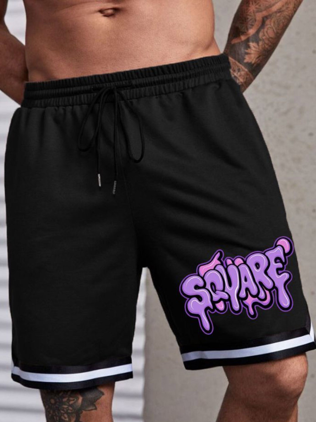 

culish Men High-Rise Training or Gym Shorts, Black