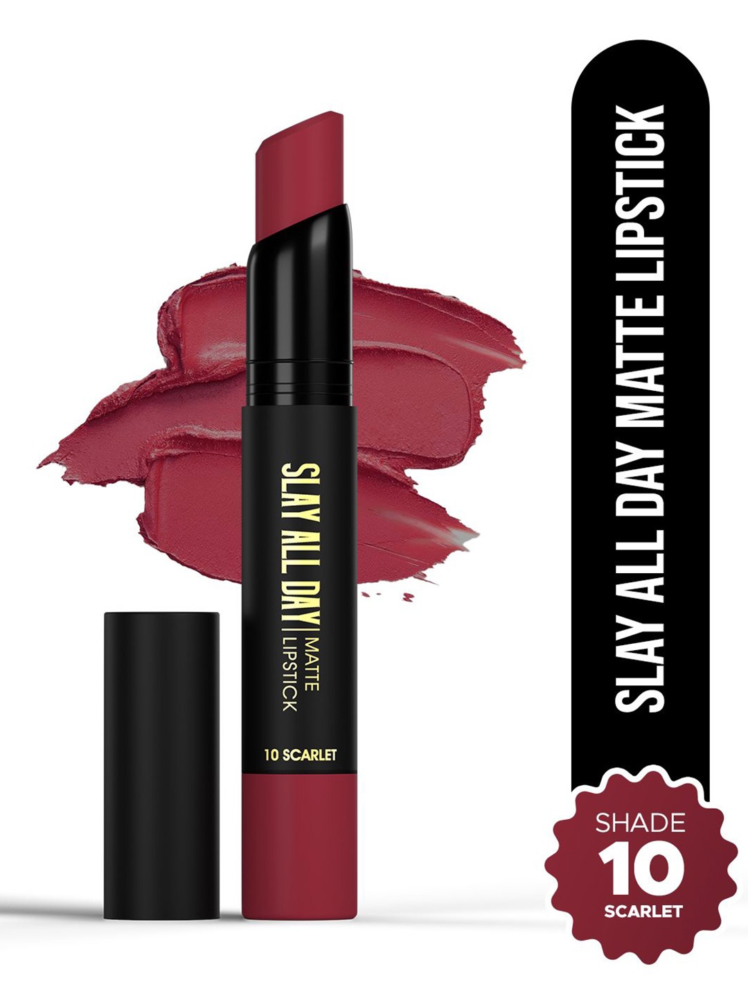 

Hilary Rhoda Slay All Day Creamy Matte Lipstick - 2.6 g - Scarlet 10, Maroon