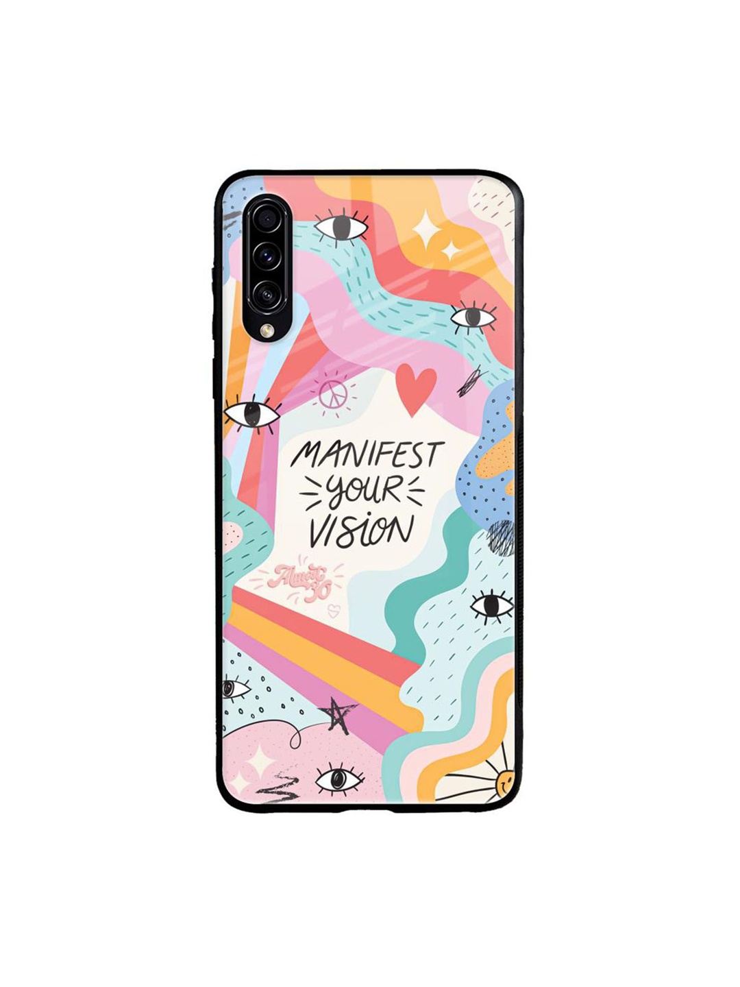 

QRIOH Typography Printed Samsung Galaxy A70S Back Case Mobile Accessories, White