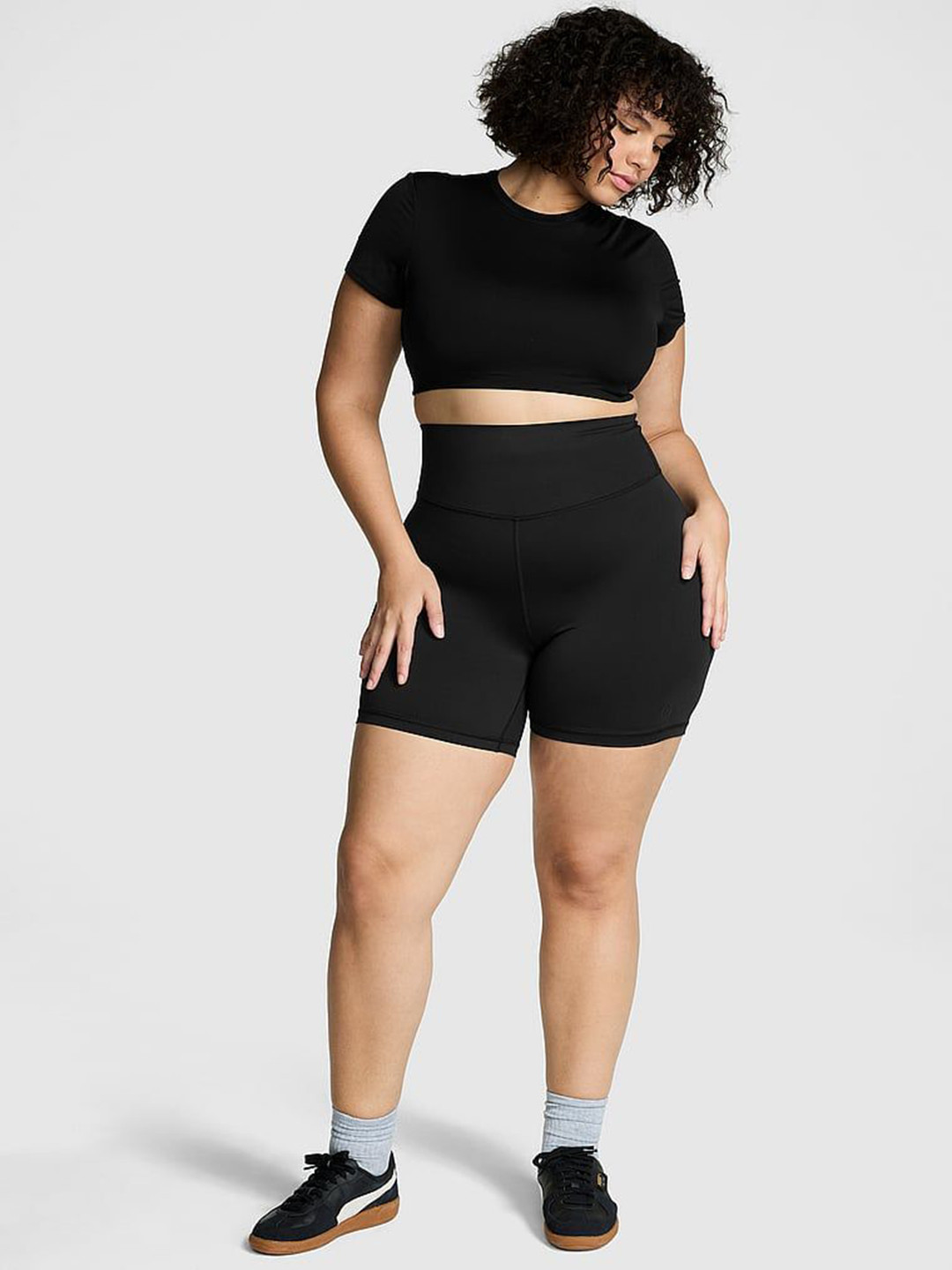 

Victoria's Secret Women High-Rise Sports Shorts, Black