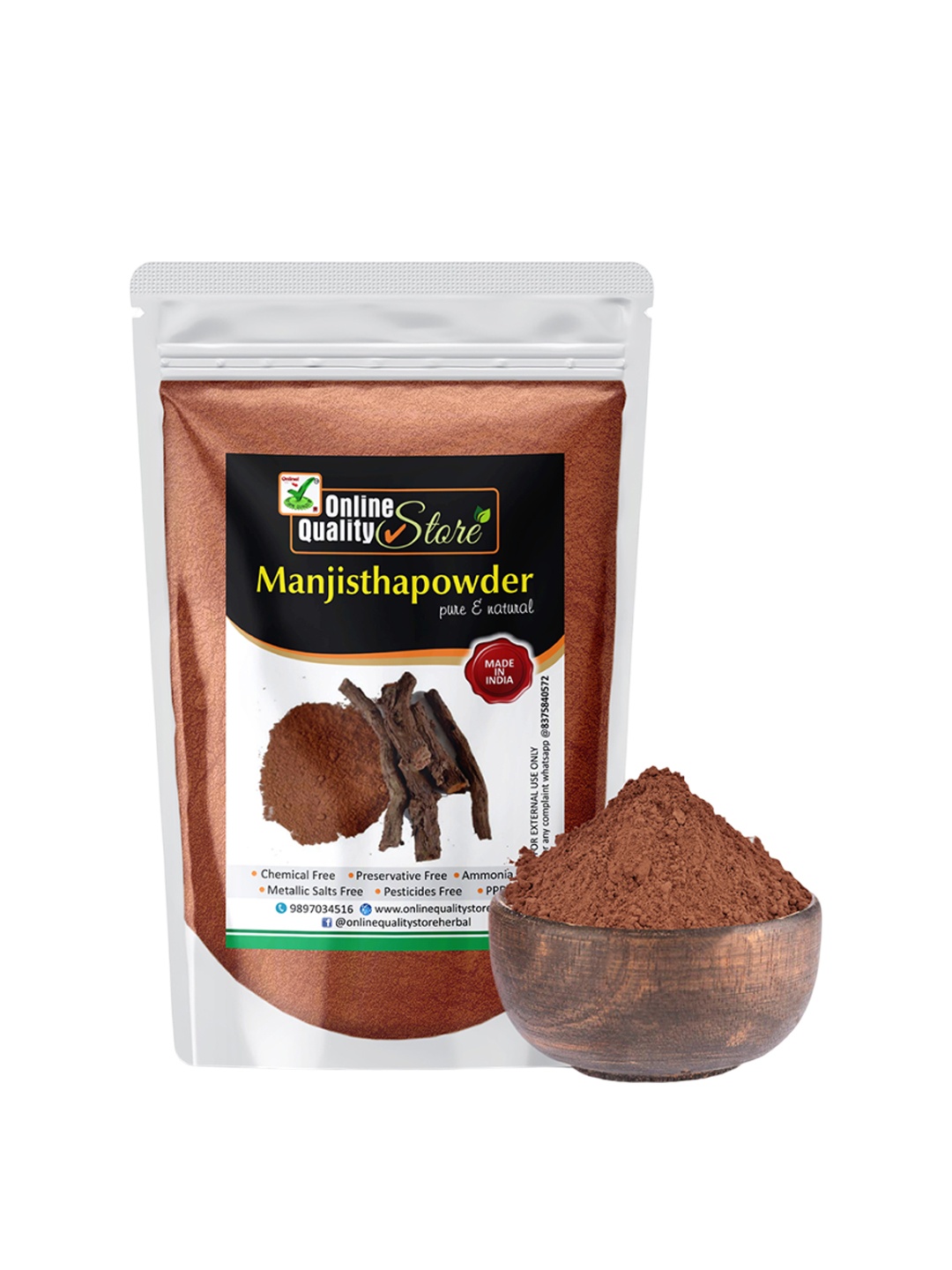 

Online Quality Store Organic Manjistha Powder For Face - 400 g, Brown