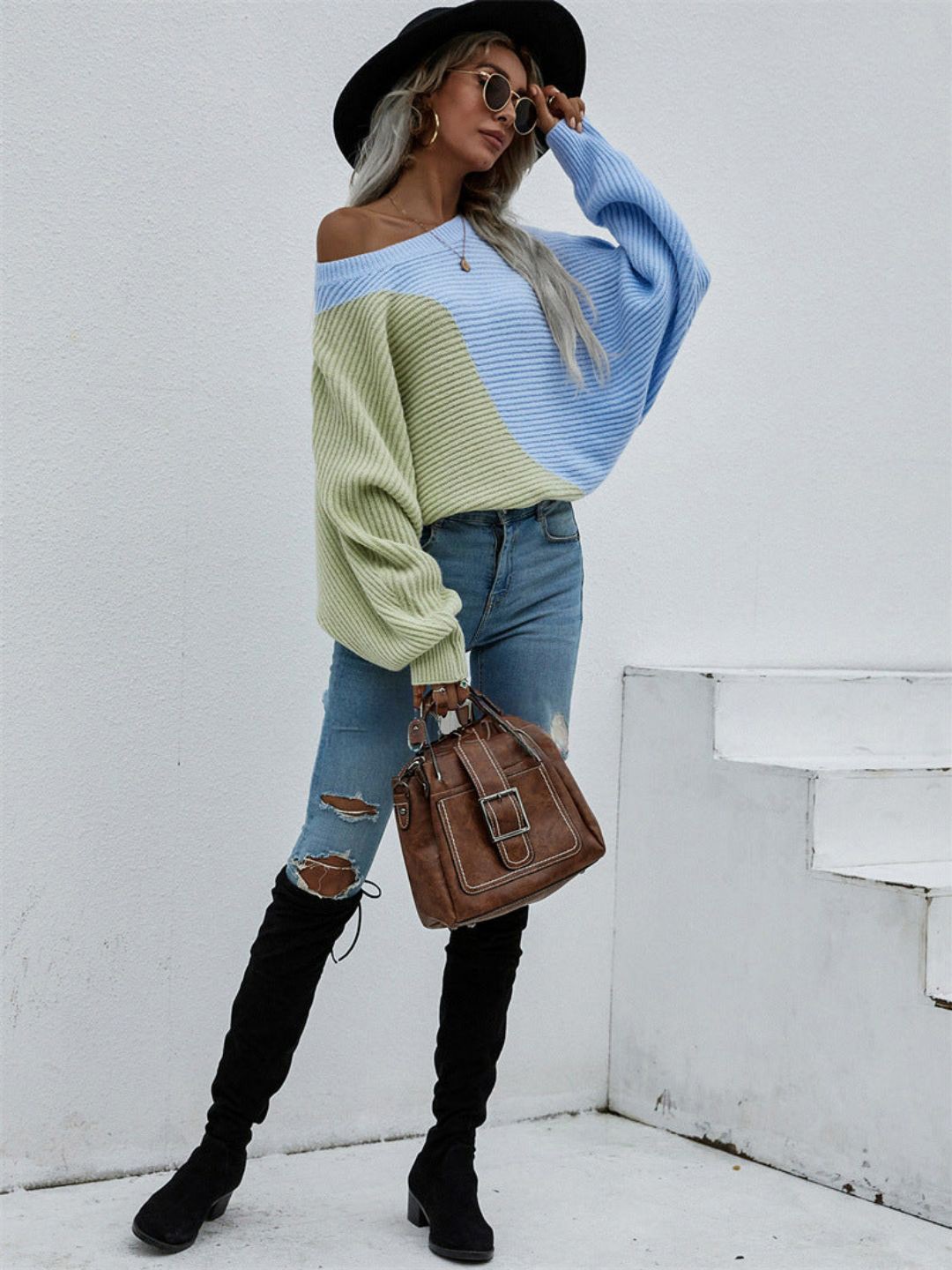 

Oh Rare Women Colourblocked Cardigan, Green