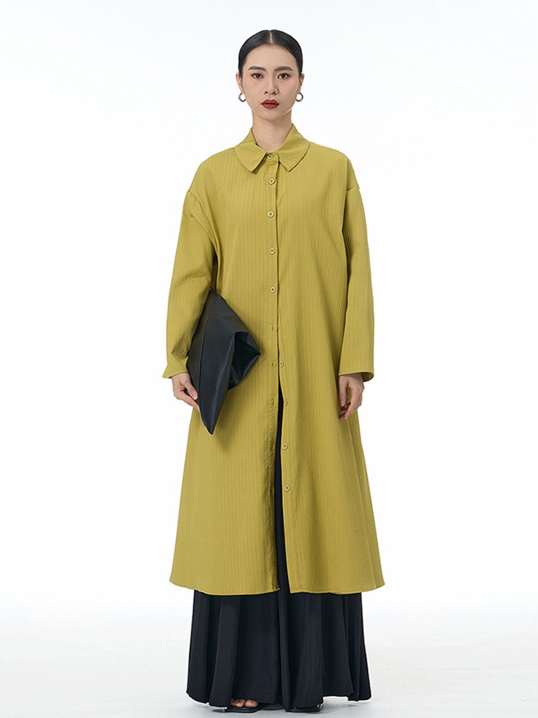 

JC Collection Shirt Maxi Dress, Yellow