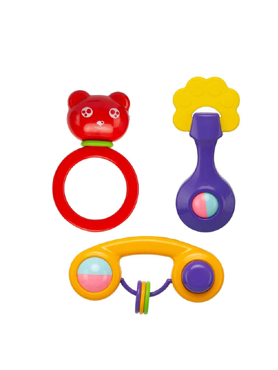 

OPINA BPA Free Rattle Toy Learning and Development Toys, Red