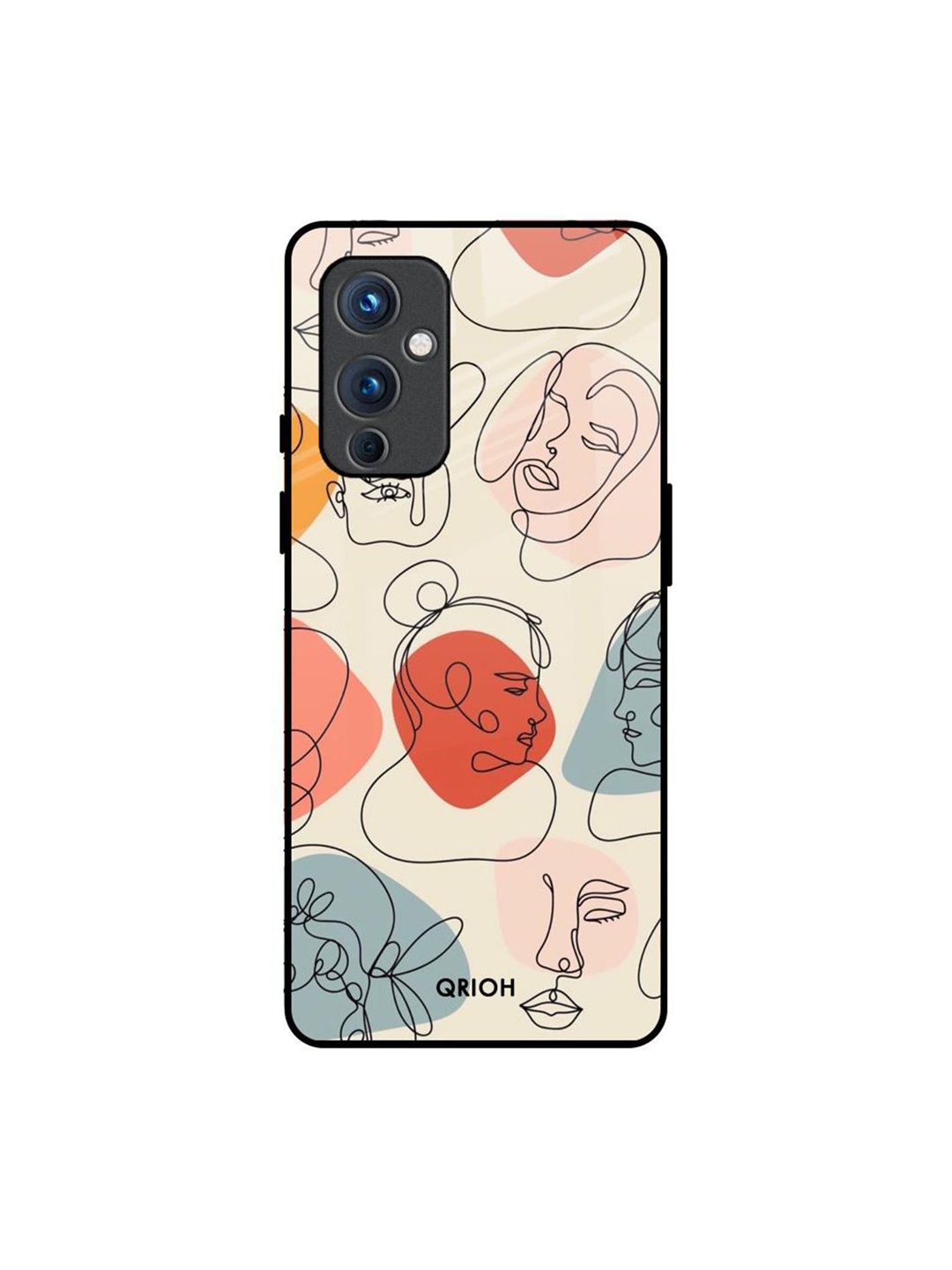 

QRIOH Quirky Printed OnePlus 9 Back Case Mobile Accessories, Beige