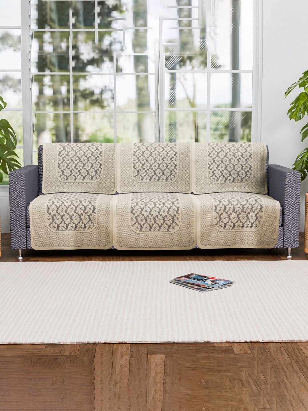 

Aura Cream-Coloured Cotton Sofa Cover